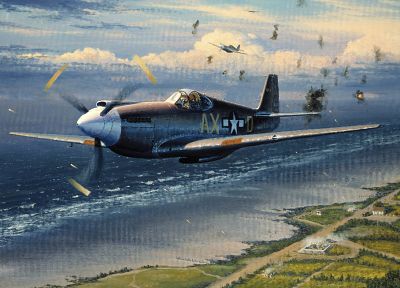 самолет, Вторая мировая война, P - 51 Mustang - обои на рабочий стол