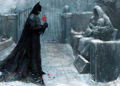 Бэтмен, кладбище - оригинальные обои рабочего стола