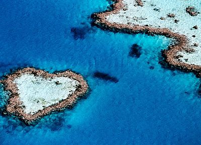 океан, острова, сердца - похожие обои для рабочего стола