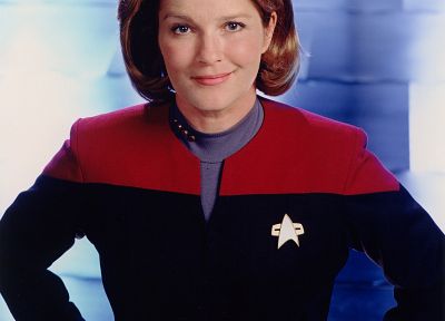 капитан, Кейт Малгрю, Кэтрин Janeway, Star Trek Voyager - обои на рабочий стол