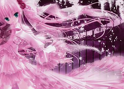 розовый цвет, произведение искусства, Tinkle иллюстрации, аниме девушки - оригинальные обои рабочего стола